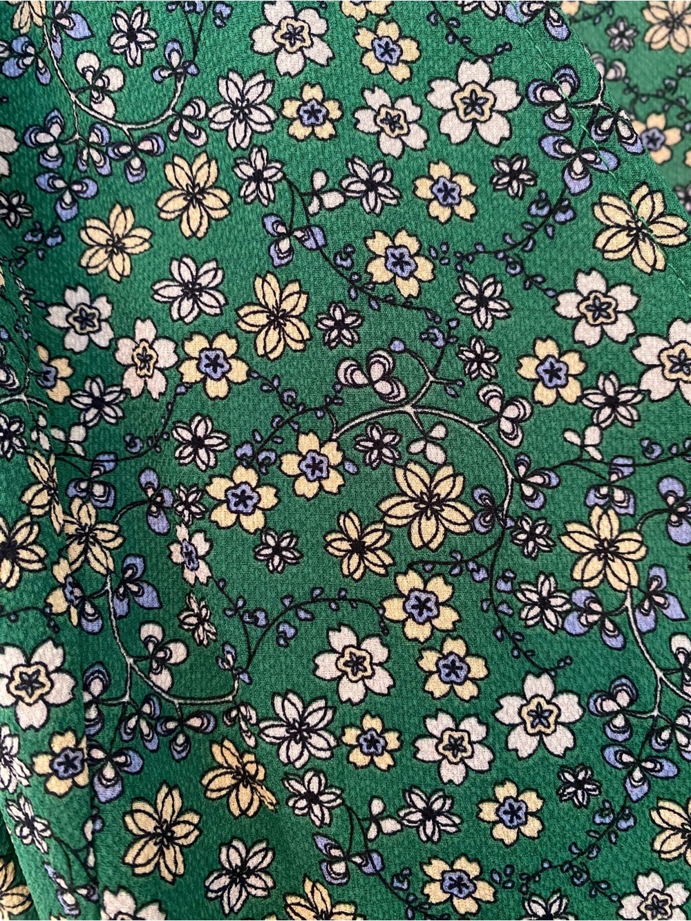 Green Floral Wrap Dress - Picture 11 of 11